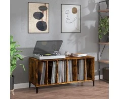 Vinilinių plokštelių spintelė, dūminė, 100x38x48cm, mediena