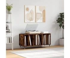 Vinilinių plokštelių spintelė, dūminė, 100x38x48cm, mediena