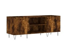 Vinilinių plokštelių spintelė, dūminė, 121x38x48cm, mediena