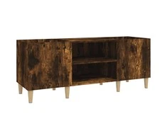 Vinilinių plokštelių spintelė, dūminė, 121x38x48cm, mediena