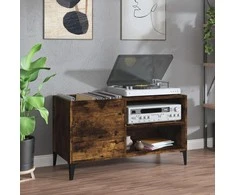 Vinilinių plokštelių spintelė, dūminė, 84,5x38x48cm, mediena