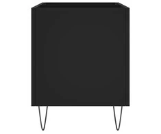 Vinilinių plokštelių spintelė, juoda, 74,5x38x48cm, mediena