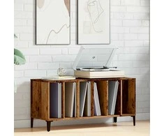Vinilinių plokštelių spintelė, medienos, 100x38x48cm, mediena