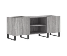 TV staliukas Vinilinių plokštelių spintelė, pilka, 121x38x48cm, mediena