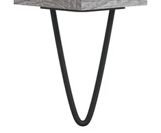 Vinilinių plokštelių spintelė, pilka, 74,5x38x48cm, mediena