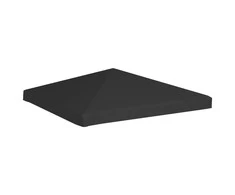 Viršutinis pavėsinės uždangalas, juodos spalvos, 3x3m, 270 g/m²