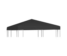 Viršutinis pavėsinės uždangalas, juodos spalvos, 3x3m, 270 g/m²