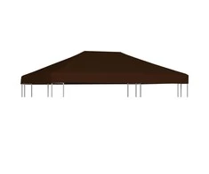 Viršutinis pavėsinės uždangalas, rudas, 3x4m, 310 g/m²