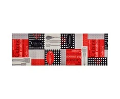 Virtuvės kilimėlis, 45x150cm, plaunamas, su užrašais Cuisine