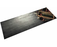 Virtuvės kilimėlis, 60x180cm, aksomas, plaunamas, vyno butelys