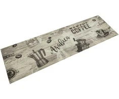 Virtuvės kilimėlis, pilkas, 45x150cm, aksomas, plaunamas