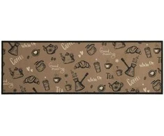 Virtuvės kilimėlis, rudas, 60x180cm, aksomas, plaunamas