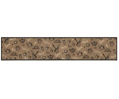 Virtuvės kilimėlis, rudas, 60x300cm, aksomas, plaunamas