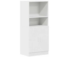 Virtuvės spintelė, baltos, 57x41,5x131,5cm, apdirbta mediena