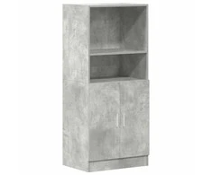Virtuvės spintelė, betono pilka, 57x41,5x131,5cm, mediena