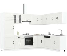 Virtuvinių spintelių komplektas, 14 dalių, Kalmar, balta