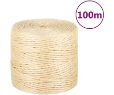 Virvė, 100m, 100% sizalis, 4mm