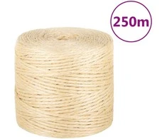 Virvė, 250m, 100% sizalis, 4mm
