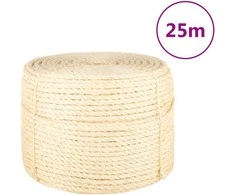 Virvė, 25m, 100% sizalis, 10mm
