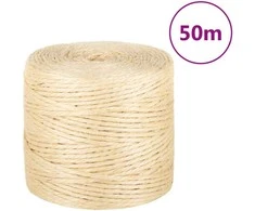 Virvė, 50m, 100% sizalis, 4mm