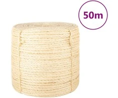 Virvė, 50m, 100% sizalis, 6mm