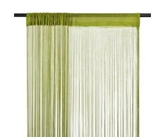 Virvelinės užuolaidos, 2vnt., 100x250cm, žalios spalvos