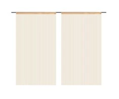 Virvelinės užuolaidos, 2vnt., 100x250cm, smėlio spalvos