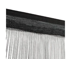 Virvelinės užuolaidos, 2vnt., 140x250cm, juodos spalvos
