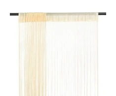 Virvelinės užuolaidos, 2vnt., 140x250cm, kreminės spalvos