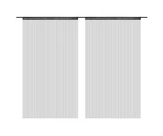 Virvelinės užuolaidos, 2vnt., 140x250cm, juodos spalvos