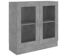 Vitrininė spintelė, betono, 82,5x30,5x80cm, apdirbta mediena