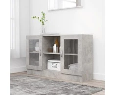 Vitrininė spintelė, pilka, 120x30,5x70cm, apdirbta mediena