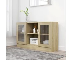 Vitrininė spintelė, ąžuolo, 120x30,5x70cm, apdirbta mediena