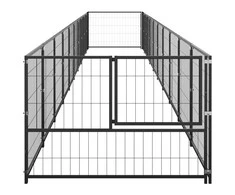 Voljeras šunims, juodos spalvos, 10m², plienas