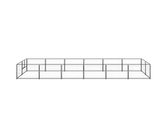 Voljeras šunims, juodos spalvos, 12m², plienas
