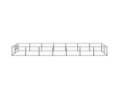 Voljeras šunims, juodos spalvos, 14m², plienas