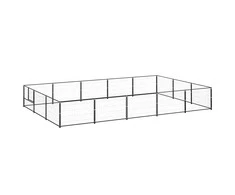 Voljeras šunims, juodos spalvos, 15m², plienas