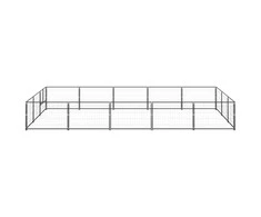 Voljeras šunims, juodos spalvos, 15m², plienas