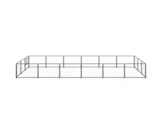 Voljeras šunims, juodos spalvos, 18m², plienas