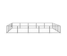 Voljeras šunims, juodos spalvos, 20m², plienas