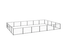 Voljeras šunims, juodos spalvos, 24m², plienas