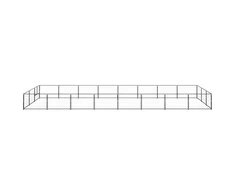 Voljeras šunims, juodos spalvos, 24m², plienas