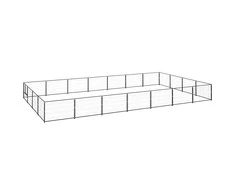 Voljeras šunims, juodos spalvos, 28m², plienas