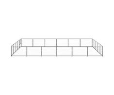 Voljeras šunims, juodos spalvos, 30m², plienas