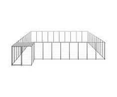 Voljeras šunims, juodos spalvos, 31,46m², plienas