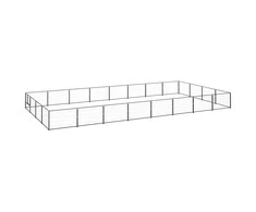 Voljeras šunims, juodos spalvos, 32m², plienas
