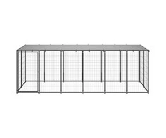 Voljeras šunims, juodos spalvos, 330x110x110cm, plienas
