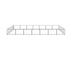 Voljeras šunims, juodos spalvos, 35m², plienas
