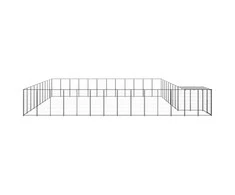 Voljeras šunims, juodos spalvos, 37,51m², plienas