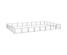 Voljeras šunims, juodos spalvos, 40m², plienas